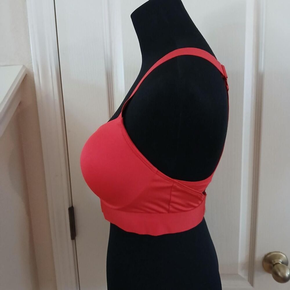 Victoria's Secret PINK Active Red Sports Bra S-DD Small DD Activewear Fitness - Picture 4 of 6
